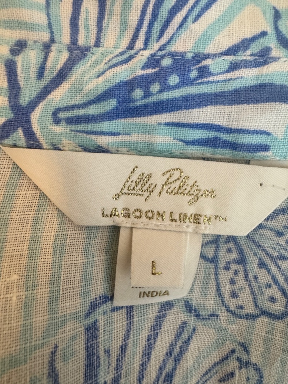 Lilly Pulitzer Shaela Shell Print Button Front Dress Large MSRP $198 - Picture 5 of 7